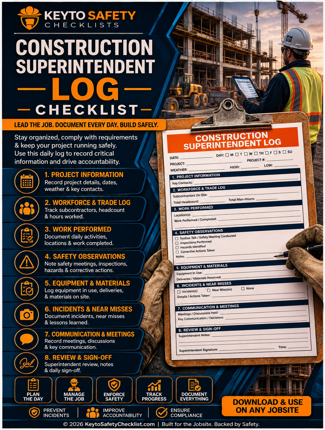 Construction Superintendent Log