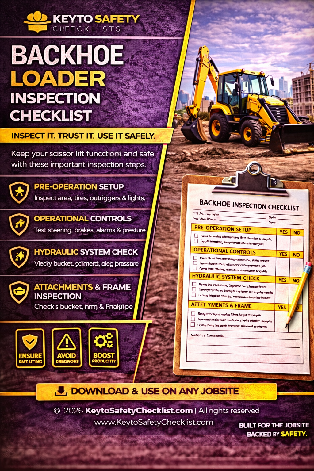 Backhoe Loader Checklist