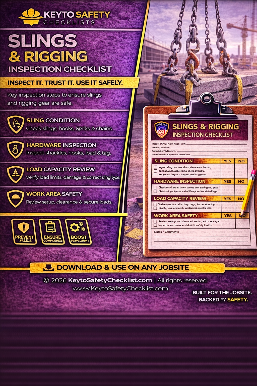 Rigging & Slings Safety Checklist