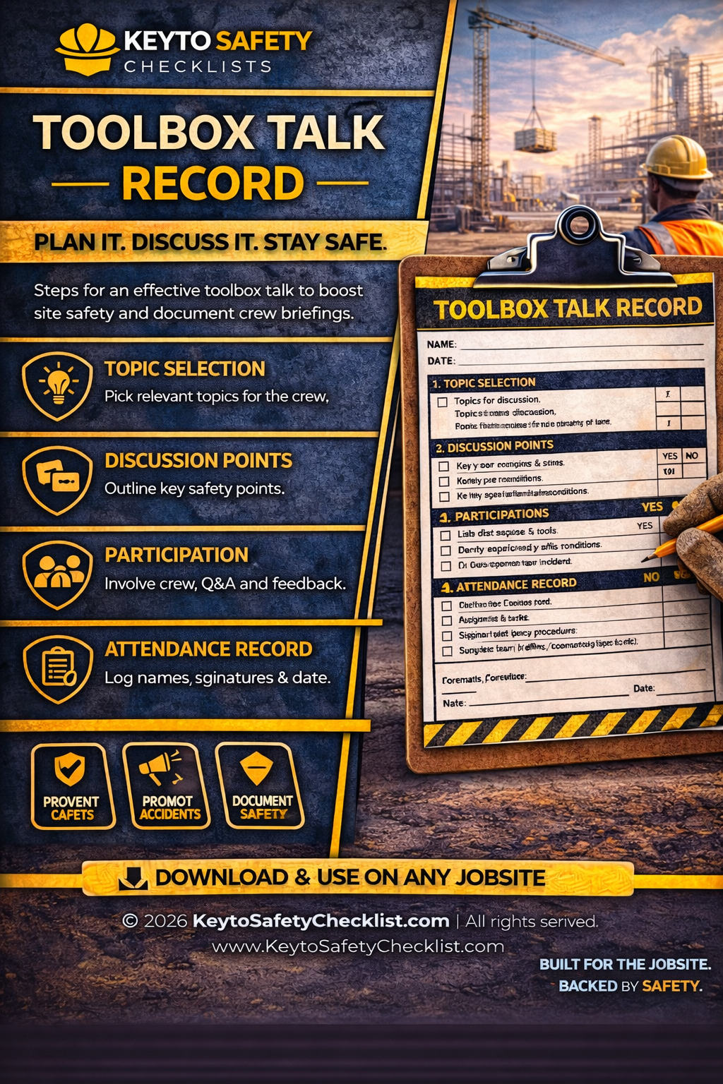 Toolbox Talk Record Checklist