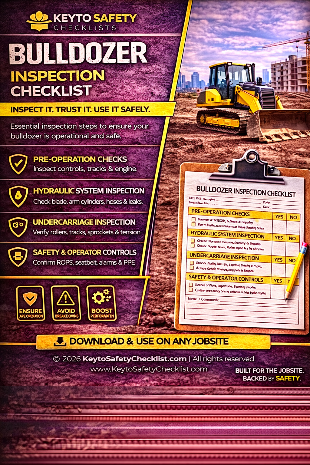 Bulldozer Checklist