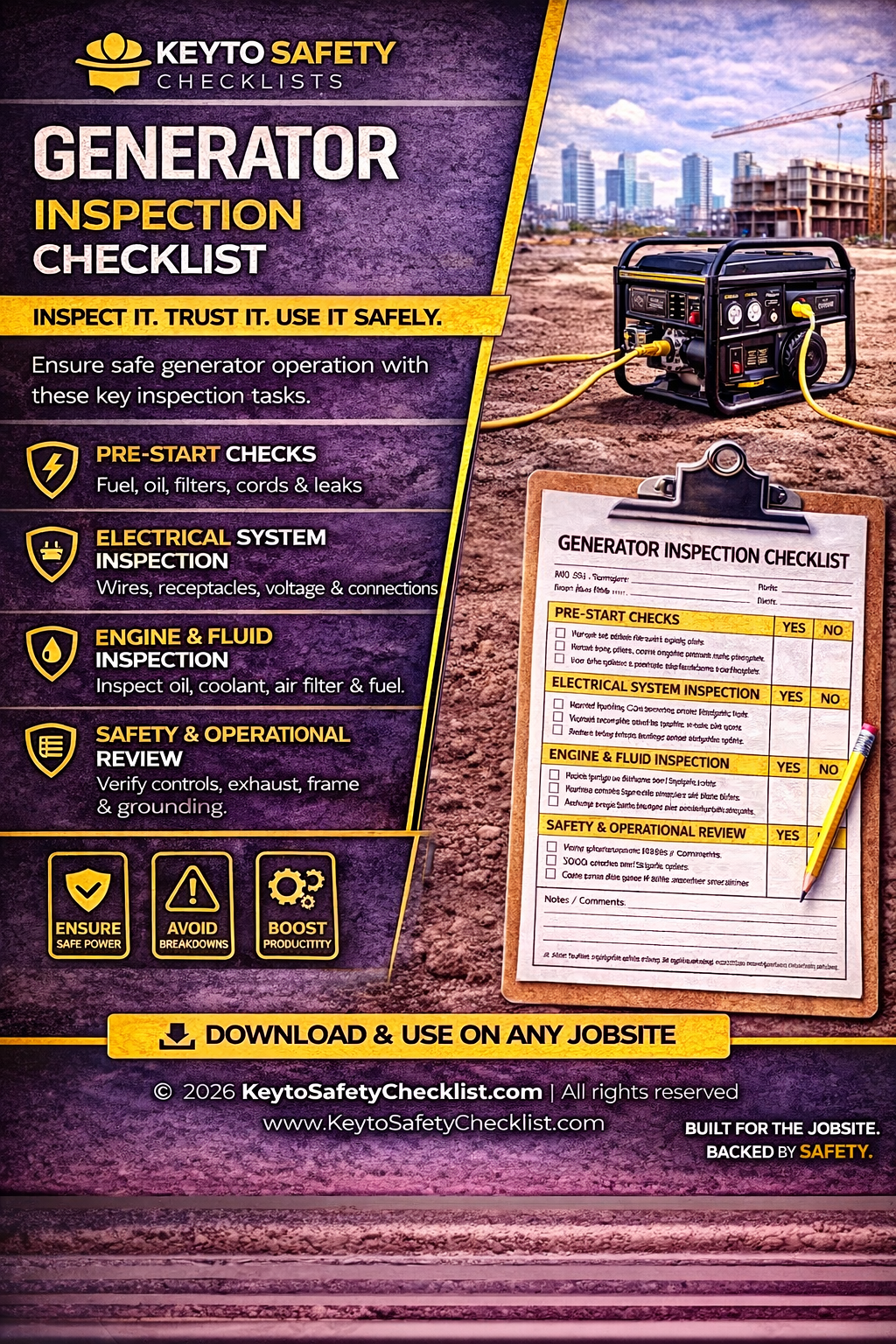 Generator Checklist