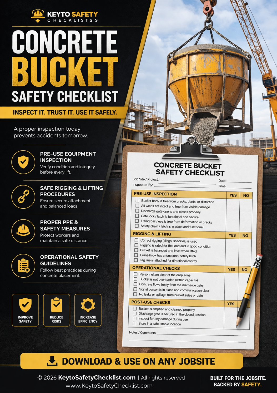 Concrete Bucket Checklist