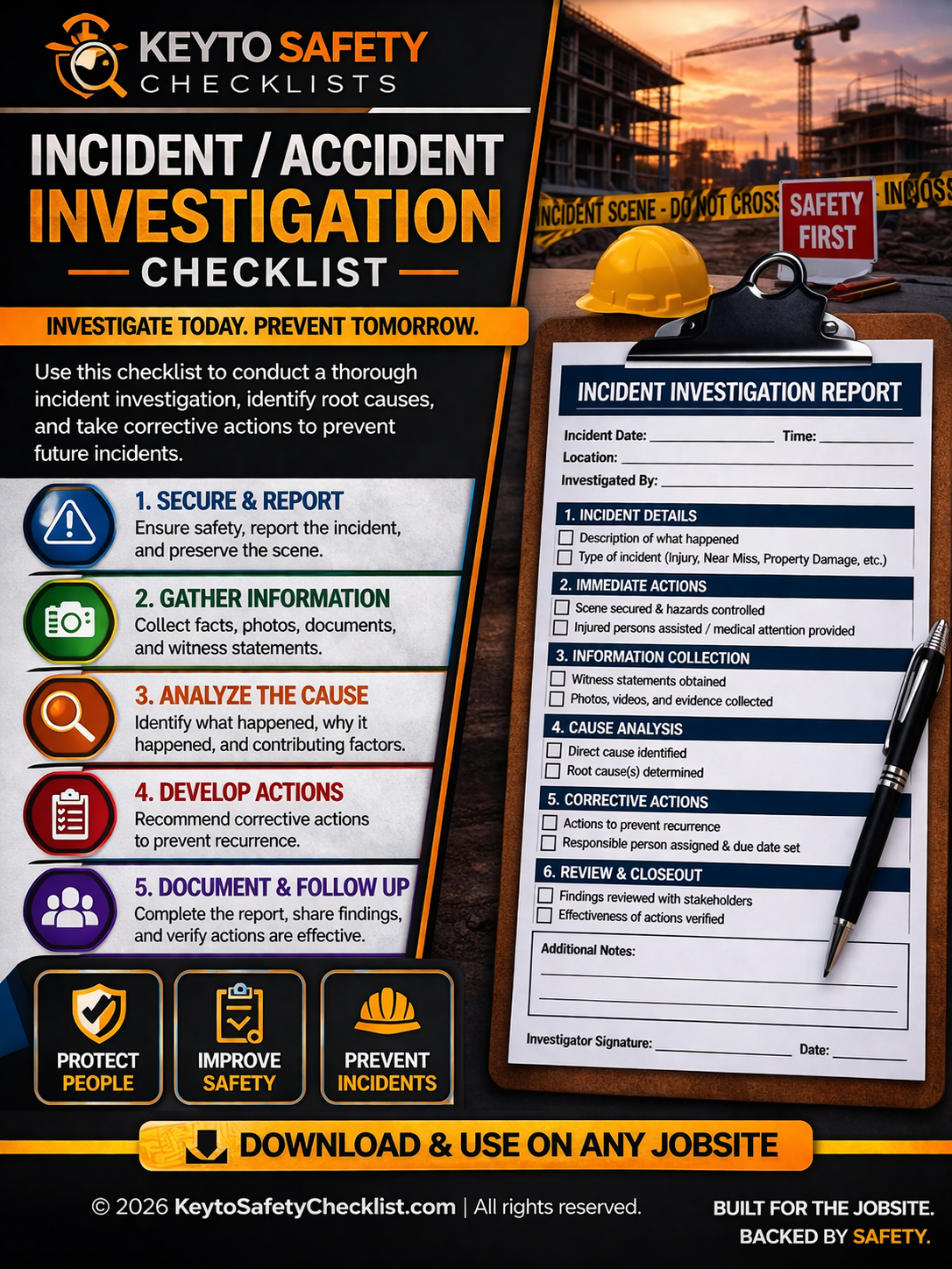 Incident / Accident Investigation Checklist