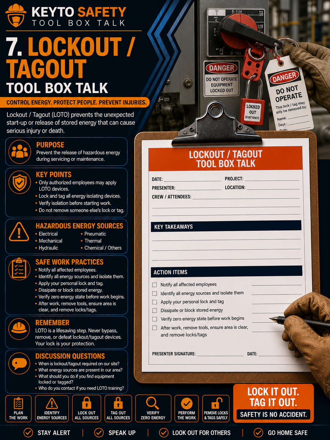 Lockout / Tagout Toolbox Talk